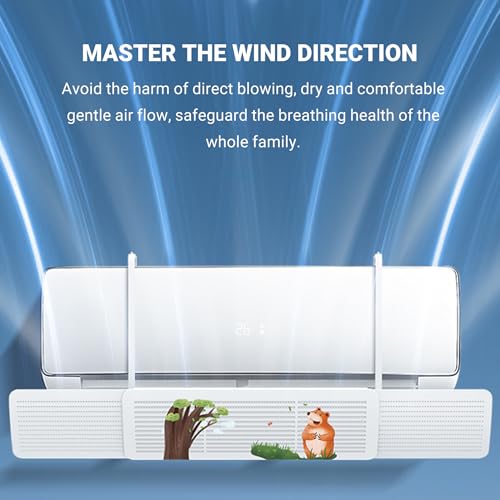 Deflector de aire acondicionado sin taladro regulable para unidades split de hogar 4