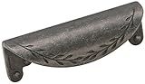 Amerock BP1582WID Inspirations Leaf Cup Pull, Wrought Iron Dark, 3-Inch