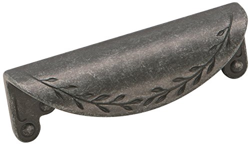 Amerock | Cabinet Cup Pull | Wrought Iron Dark | 3 inch (76 mm) Center to Center | Nature's Splendor | 1 Pack | Drawer Pull | Drawer Handle | Cabinet Hardware