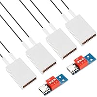 Youmile 4 Stück PTC-Heizelement Heizplatte elektrische Heizung Kern konstante Temperatur Heizplatte AC/DC 5V/70℃/1.2-2W Aluminiumschale mit Täuschungsmodul für Low Power Mikrogeräte Heizung