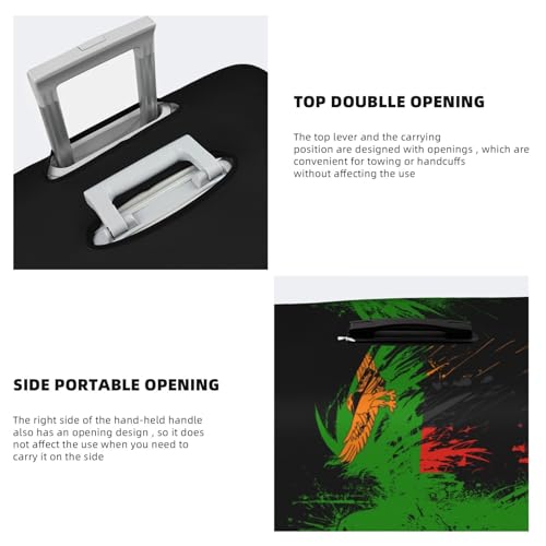 Travel Luggage Cover Zambia Zambian Flag Fashion Washable Baggage Suitcase Protector Fit For Luggage Small4