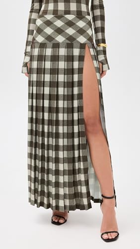 Norma Kamali Women's Pleated Long Skirt with Slit2