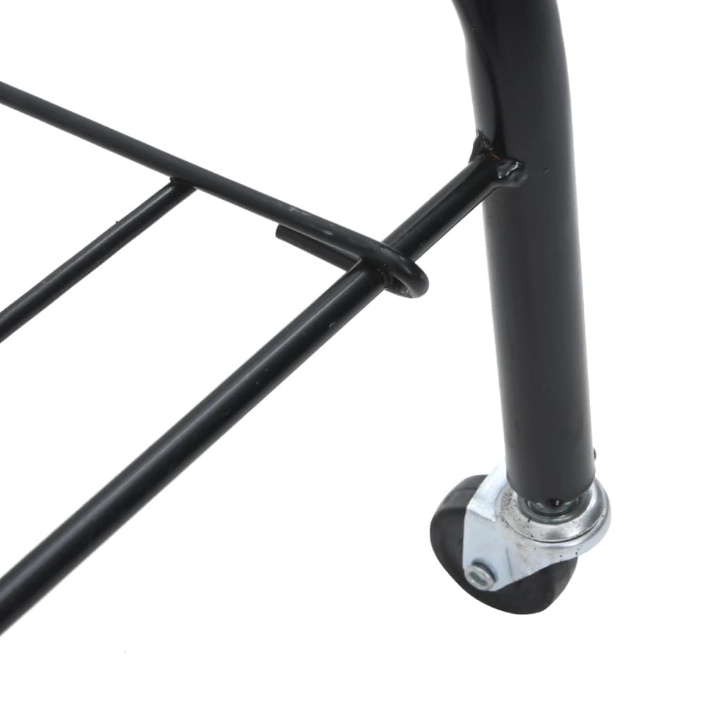 Homgoday Soporte Plegable para Silla de Montar - Estructura de Hierro, Espacio Amplio, Negro, 68x52x96 cm