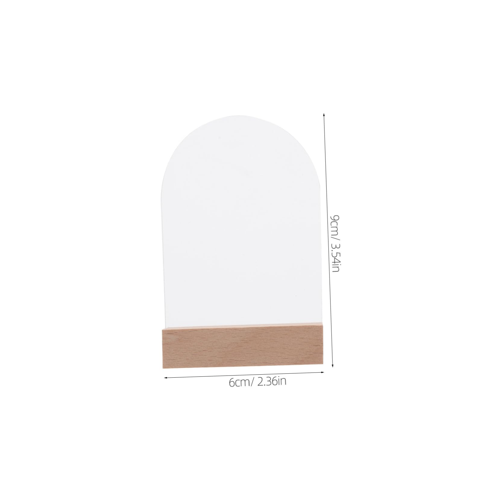 TOPPERFUN 5pcs Acrylic Sign Holders Table Top Menu Stands Double Sided Sign Base for Display