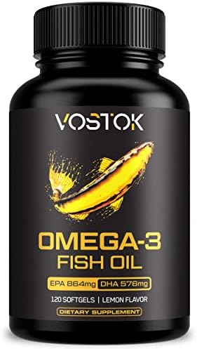 Omega 3 Fish Oil Triple Strength - Sourced from Wild Caught Fish - Non-GMO, Soy and Gluten Free – High EPA and DHA Supplement - Heart + Brain Health, Joint and Skin Support - 120 Softgel Capsules