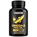 Omega 3 Fish Oil Triple Strength - Sourced from Wild Caught Fish - Non-GMO, Soy and Gluten Free - High EPA and DHA Supplement - Heart + Brain Health, Joint and Skin Support - 120 Softgel Capsules