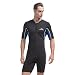 Unisex Short Sleeve 2MM Neoprene Wetsuit Men For Surfing One piece Triathlon Scuba Diving Spearfishing Wetsuit women Surfing (1032 Men, M)