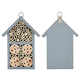 Keenso Insektenhaus aus Holz, das Schmetterlinge und Bienen Anzieht, Dekoration für Gartenbedarf, Sicherer Insektenschutz aus Bambusholz, 9,2 X 4,7 X 3,0 Zoll, Zur Beobachtung der Natur