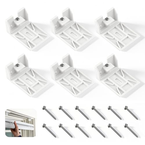 6 Packs 3/4 Blinds Shade Brackets Blind Clips for Hunter Douglas Duette Blinds Mounting Clips Fit for Honeycomb Cellular and Applause Shades