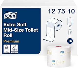 Tork 127510 Mid-size toilet rolls Premium / 3-ply soft tissues rolls compatible with Tork T6 twin roll dispenser / 1 x 27 rolls (27 x 70 m)