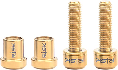 バイクカーボンステムボルトナットキット、自転車スクリューボルト、ロードバイクアクセサリー用チタン合金M5x18mmステムボルト