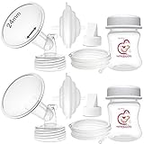 Nenesupply Pump Parts Compatible with Spectra S2 S1 9 Plus Breast Pump to Replace Spectra Pump Parts S2 Accessories Flange 24mm Duckbill Valve Tubing Pumping Bottles Backflow Protector