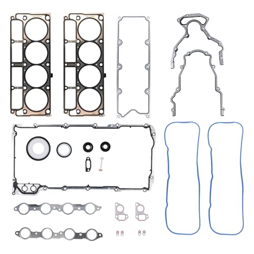 12622033 Complete LS Gasket Set Kit with LS9 Head Gaskets Compatible with GM LS1 LS6 LQ4 LQ9 4.8L 5.3L 5.7L 6.0L 6.2L Gen III Engines OE# 12622033 12585673 12639249