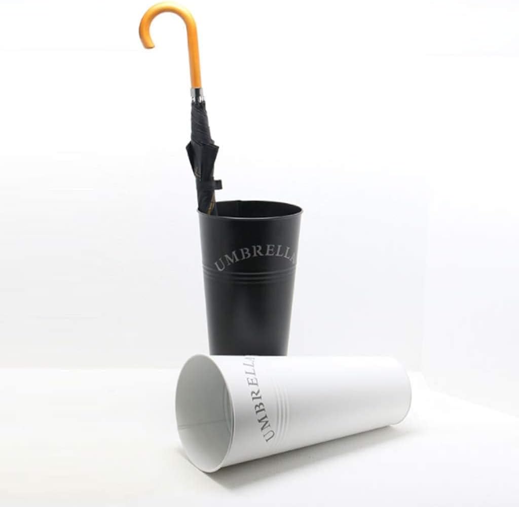 Black Metal Umbrella Stand - Simple Round Umbrella Holder for Entryway & Office - Stylish Umbrella Storage & nizer - Perfect Home Decor Solution