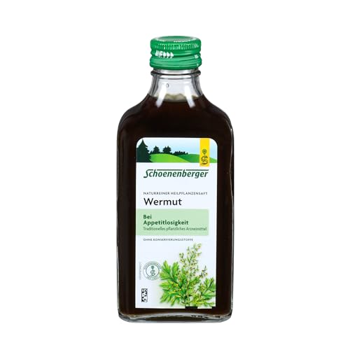 Schoenenberger - Wermut naturreiner Heilpflanzensaft - 1x 200 ml - unterstützt die Verdauungsfunktion und löst das Völlegefühl - 100% Pflanzensaft- freiverkäufliches Arzneimittel