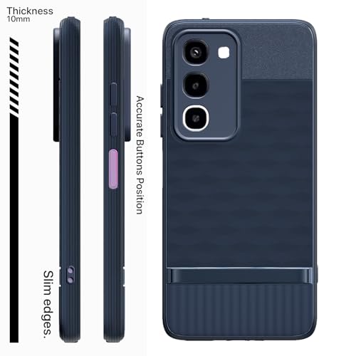 Image of Pikkme Back Cover for Realme P4R 5G Camera Protection 3D Hexa Cube Design Silicone Protective Bumper Case (Blue)