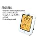 Brannan Digital Room Thermometer Hygrometer Indoor Humidity Meter Accurate Temperature Max Min Recording Backlight LCD Display Monitor Home Office Baby Room Nursery Greenhouse
