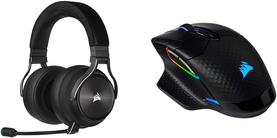 CORSAIR Virtuoso RGB Wireless XT High-Fidelity Gaming Headset with Bluetooth and Spatial...
