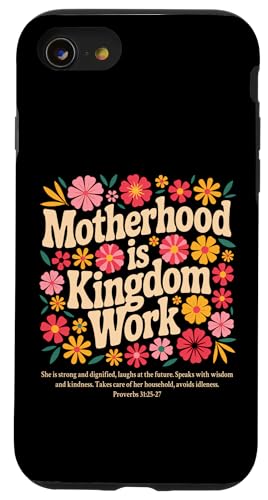 Motherhood Is Kingdom ��i ���B���e�[�W �N���X�`���� �q�b�s�[�o�C�u �X�}�z�P�[�X iPhone SE (2020) / 7 / 8 �p