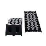 Wiltec Auffahrrampe für Pkw 2er Set bis 5 t Traglast, robuste Autorampen aus PP, Unterlegkeile 90,5 x 30 x 21,5 cm, Auffahrkeile mit rutschsicherem Boden, ideal für Wartungsarbeiten