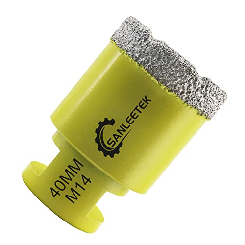 Foret Diamant Carrelage 40mm SANLEETEK Brasé Sous Vide Scie Cloche Diamant pour Céramique...