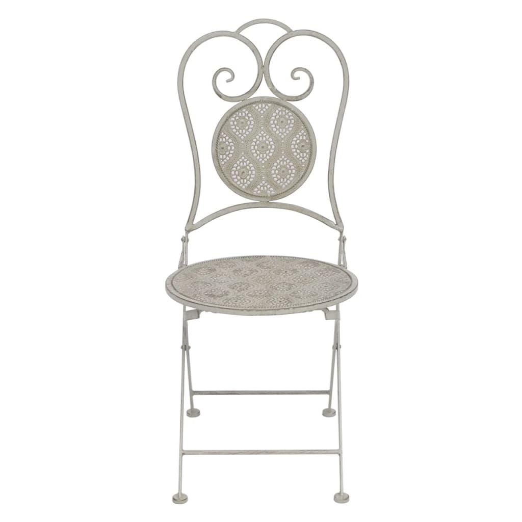 Home Garden, set da 3 pezzi da bistrot grigio acciaio