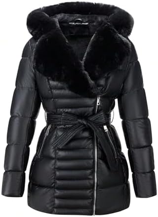 Bellivera Womens Plus Size Puffer Coats Sherpa-lined Jacket Thick...