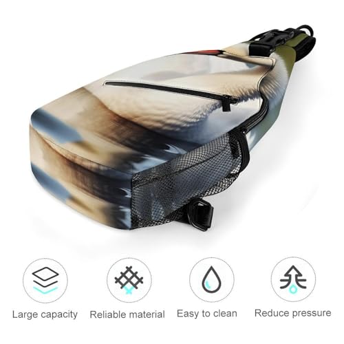 Cute Little Swan Mochila Bandolera Casual para Hombre y Mujer miniatura 5