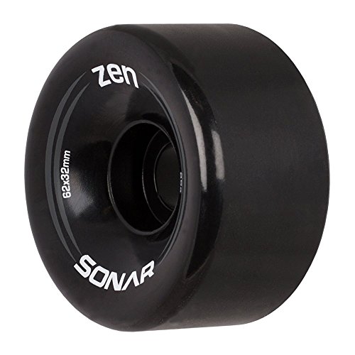 Riedell Zen Wheels - Quad Roller Skate Wheels - 4 Pack of 32mm x 62mm 85A Wheels...