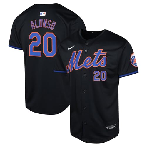 Pete Alonso New York Mets MLB Nike Kids Youth 8-20 Black Alternate Limited Player Jersey (US Numeric 18 20 Regular Black)