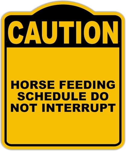Horse Feeding Schedule Sign 8.5x10