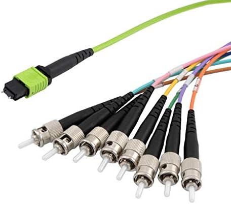 L-COM - MPM8OM5-STZ-1 - Fibre Cord, MPO Plug-ST, MM, 1M