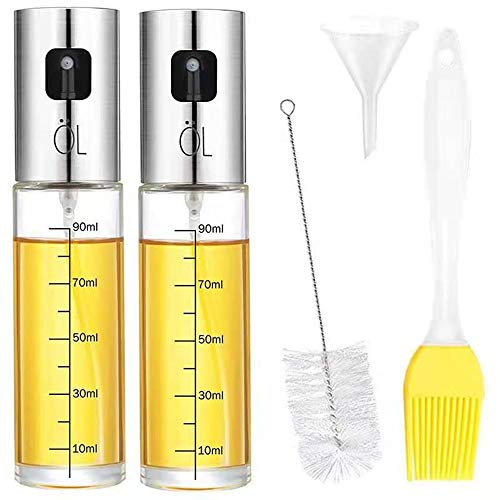 Oil Sprayer 2 Pack Olive Oil Sprayer Oil Sprayer for Cooking Olive Oil Spray for Salad, BBQ, Kitchen Baking, Roasting