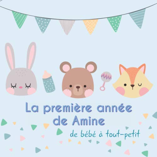 La première année d'Amine - de bébé à tout-petit: Album bébé à remplir pour la première année de vie - Album naissance garçon