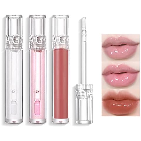 Prreal Moisturising Lip Gloss Set with Glitter Cover