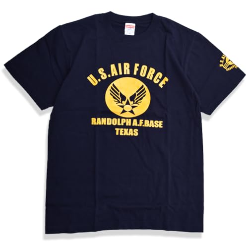 [U.S Air Force] ���[�G�X�G�A�t�H�[�X T�V���c ���� �����Y �~���^���[ �v�����g RANDOLPH A.F.BASE TEXAS�iNAVY�~YELLOW�AL�j