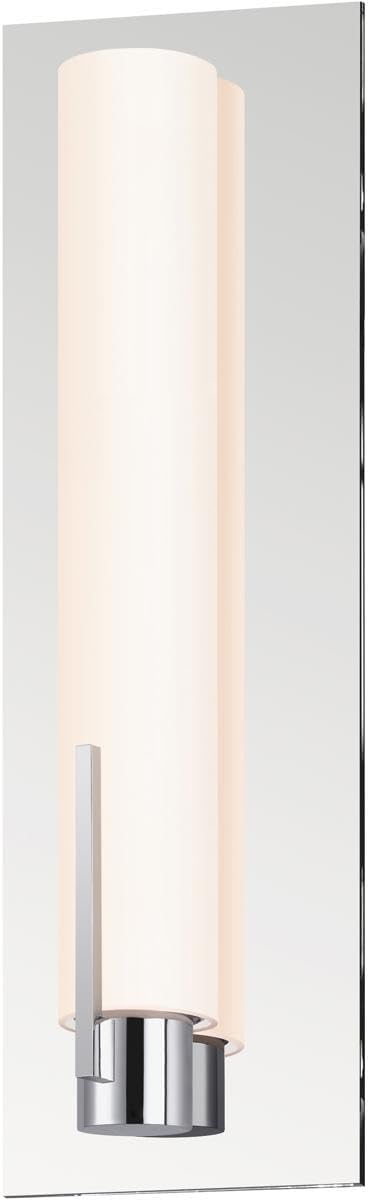Sonneman Modern Lighting 2441.01-ST Tubo Slim Panel LED Modern Wall Sconce for Hallway, Entryway, Staircases or Living Room with Spine Trim - 3000K - 12" - Polished Chrome