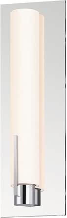 Sonneman Modern Lighting 2441.01-ST Tubo Slim Panel LED Modern Wall Sconce for Hallway, Entryway, Staircases or Living Room with Spine Trim - 3000K - 12" - Polished Chrome