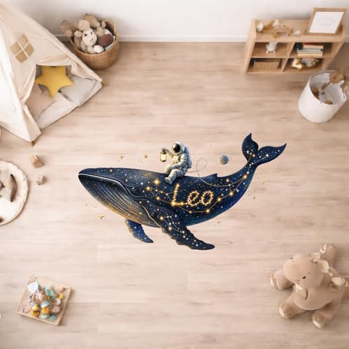 Vinilo Decorativo Personalizado Ballena Espacial para Niños miniatura 1