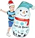LEOHOME Aufblasbarer Boxsack für Kinder, 51 Zoll Weihnachten Aufblasbare Schneemann Tumbler Weihnachten Outdoor Dekorationen 3D Bop Bag Spielzeug Freistehender Boxsack für Jungen & Mädchen