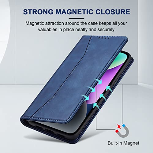 Image of Jasonyu Mobile Phone Case for iPhone 14 Plus Leather Flip Foldable Shockproof Magnetic [Premium PU Leather] [Stand Function] [Card Slots] Protective Flip Case for iPhone 14 Plus
