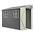 4x10 Ft Outdoor Metal Shed, Heavy-Duty Storage Shed with Floor Kit for Tools and Bikes, Lean to Shed with Left/Right Door and 2 Windows