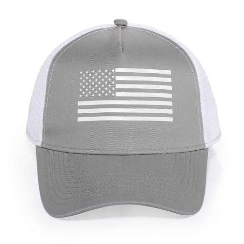 Image of Oversize XXL American Flag Trucker Hat Sport Snapback Hat, Large Size Breathable Mesh Baseball Cap for Men Big Head