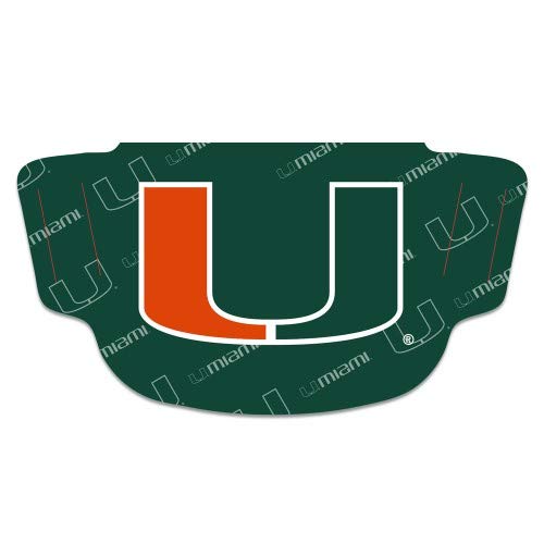 WinCraft NCAA Miami Hurricanes Unisex Fan Gear Face Mask, Team Colors, One Size