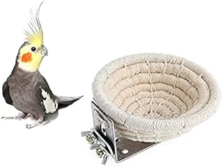 Orgrimmar Handmade Cotton Rope Bird Nest Breeding Nest Hatch House Cage for Budgie Parakeet Cockatiel Parakeet Conure Canary Finch Lovebird Small Parrot (1 PC)