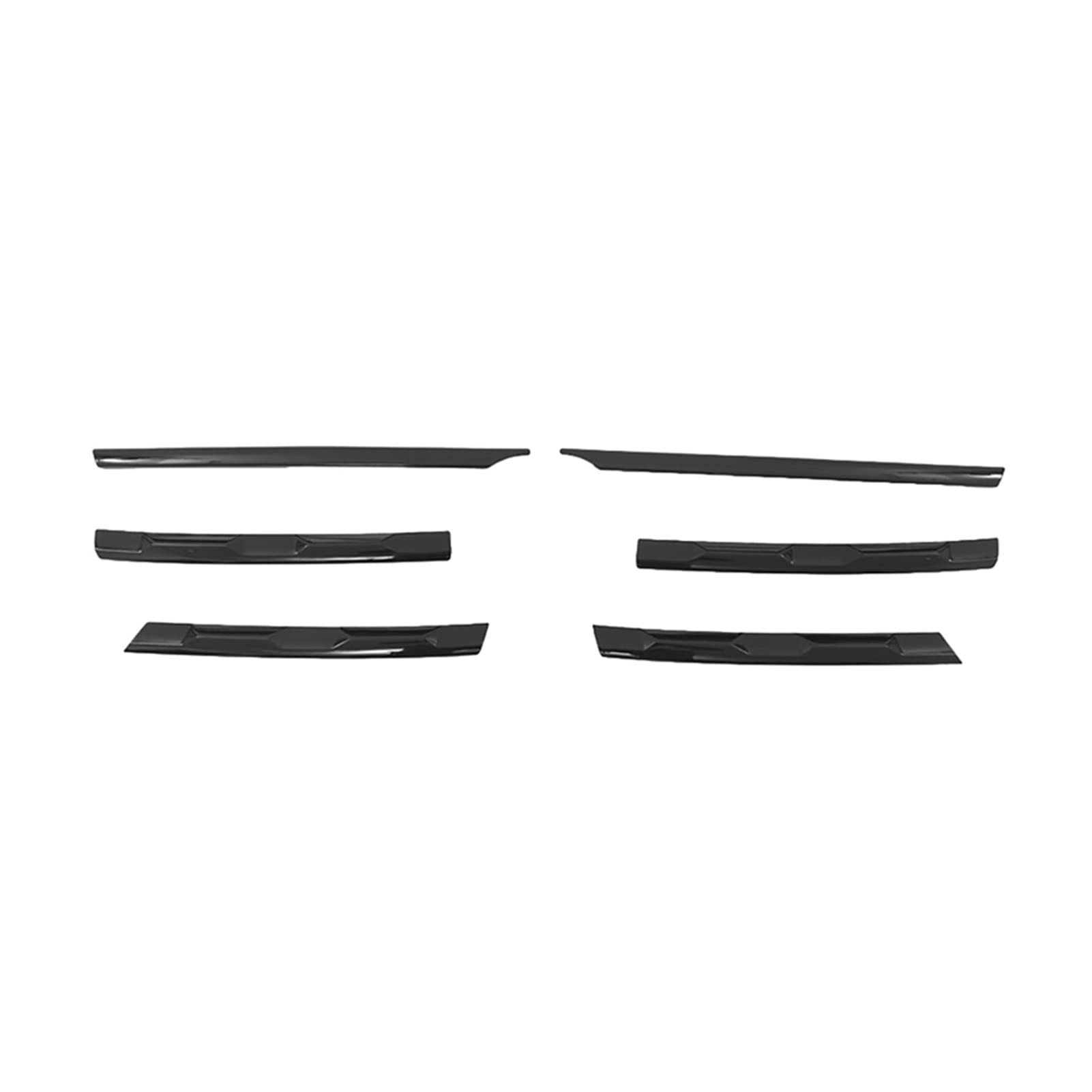 YELEMEABHB Front Bumper Mesh Center Grill Moulding Strips Cover Trim Compatible With Tiguan MK2 2016-2021 Chrome style(Glossy Black)