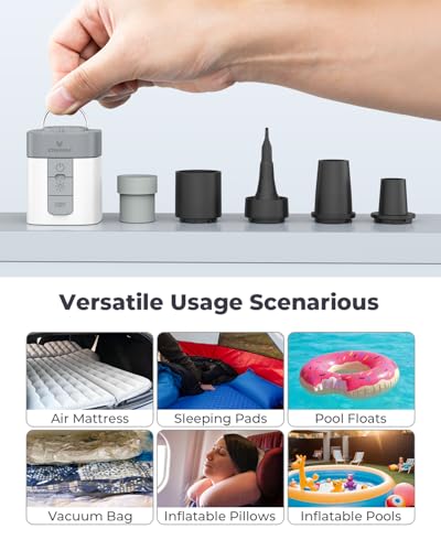 image for ETENWOLF AIR 3 Air Pump for Inflatables with 2600 mAh Battery & Campin