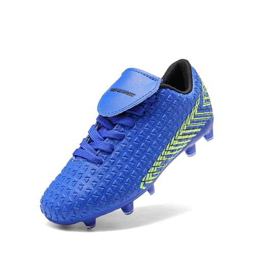 DREAM PAIRS Boys Girls Outdoor Soccer Cleats Firm Ground