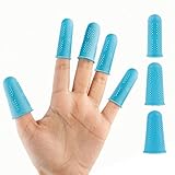 EXCEART 15 PCS Silica Gel Finger Cots Silicone Finger Protectors Covers Caps for Hot Glue Gun Wax Rosin Resin Honey Adhesives Scrapbooking Sewing Ironing Embroidery Needlework Accessories in 3 Sizes
