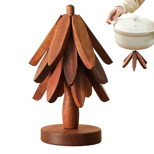 Holzbaum-Untersetzer-Set | Natürlicher Weihnachtsbaum-Untersetzer Mit...